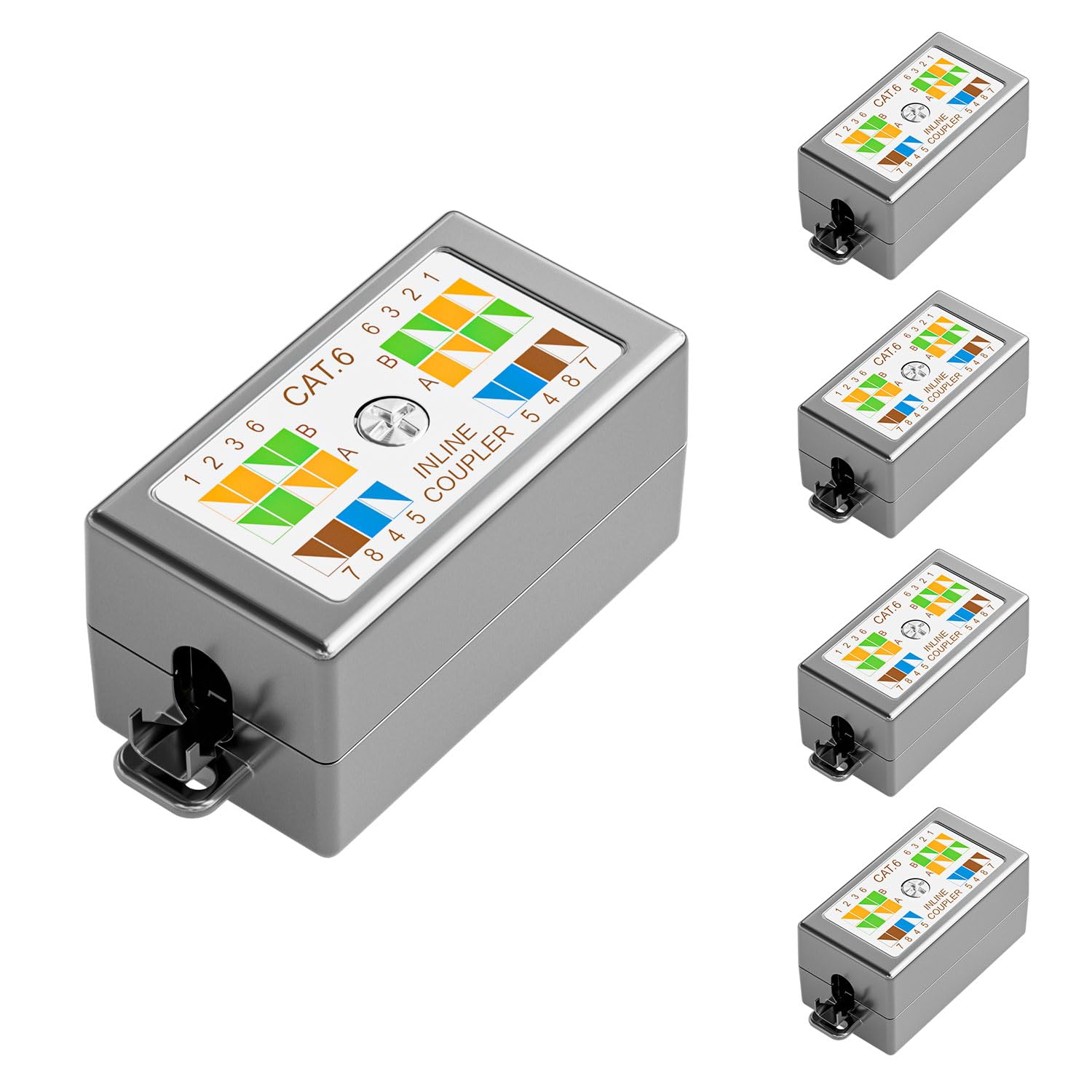 iwillink 5-Pack 10Gbps Shielded Ethernet Junction Box,Cat6 Junction Box, Punch Down Type