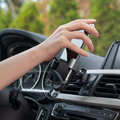 Miniatura 7 de BoxWave Soporte automático de carga inalámbrica universal, 15 W Qi inalámbrico cargador de coche montaje ventilación - negro azabache, cargador de