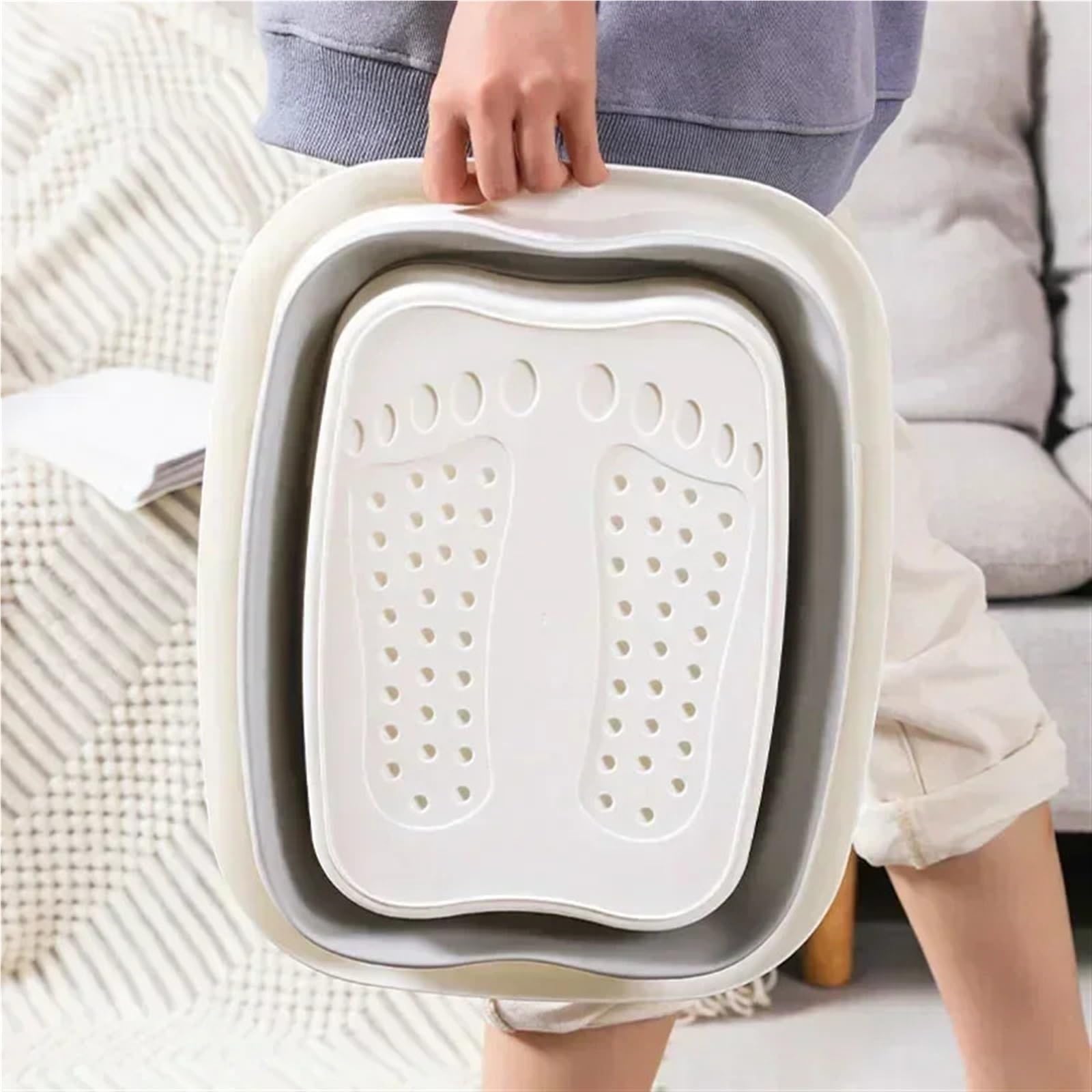 Baño De Pies Plegable Cubo for baño de pies plegable for el hogar, lavabo portátil grueso for , cubo for remojo , 2 uds