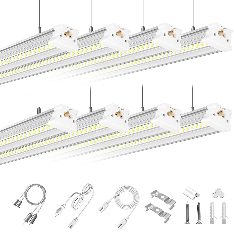 ONLYLUX LED Shop Lights 8ft, 100W 15000LM 6500K Cold White