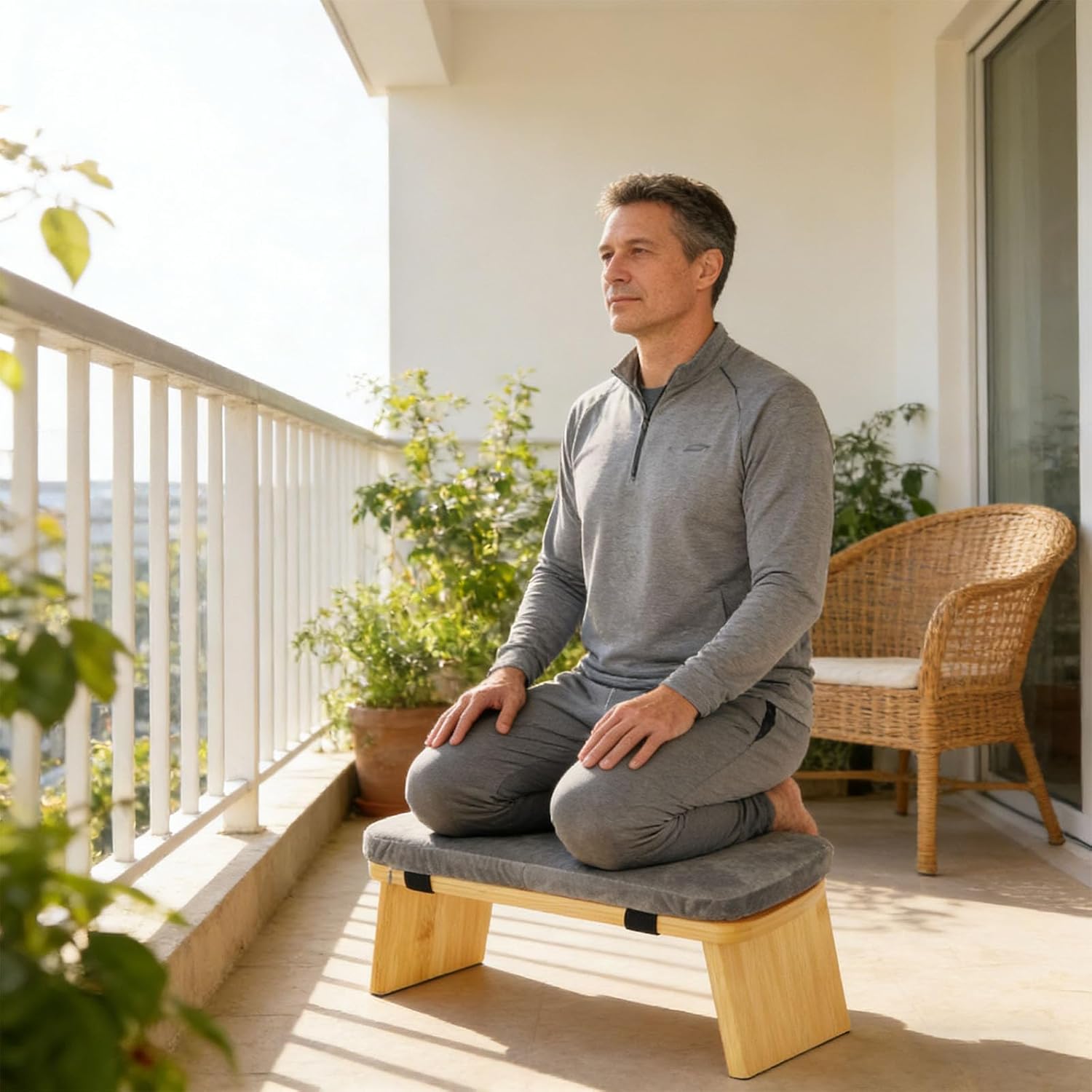 Simple Foldable Stalk Stool with Removable Pillow and Storage Bag for Spiritual Practice Spiritual Practice Stool