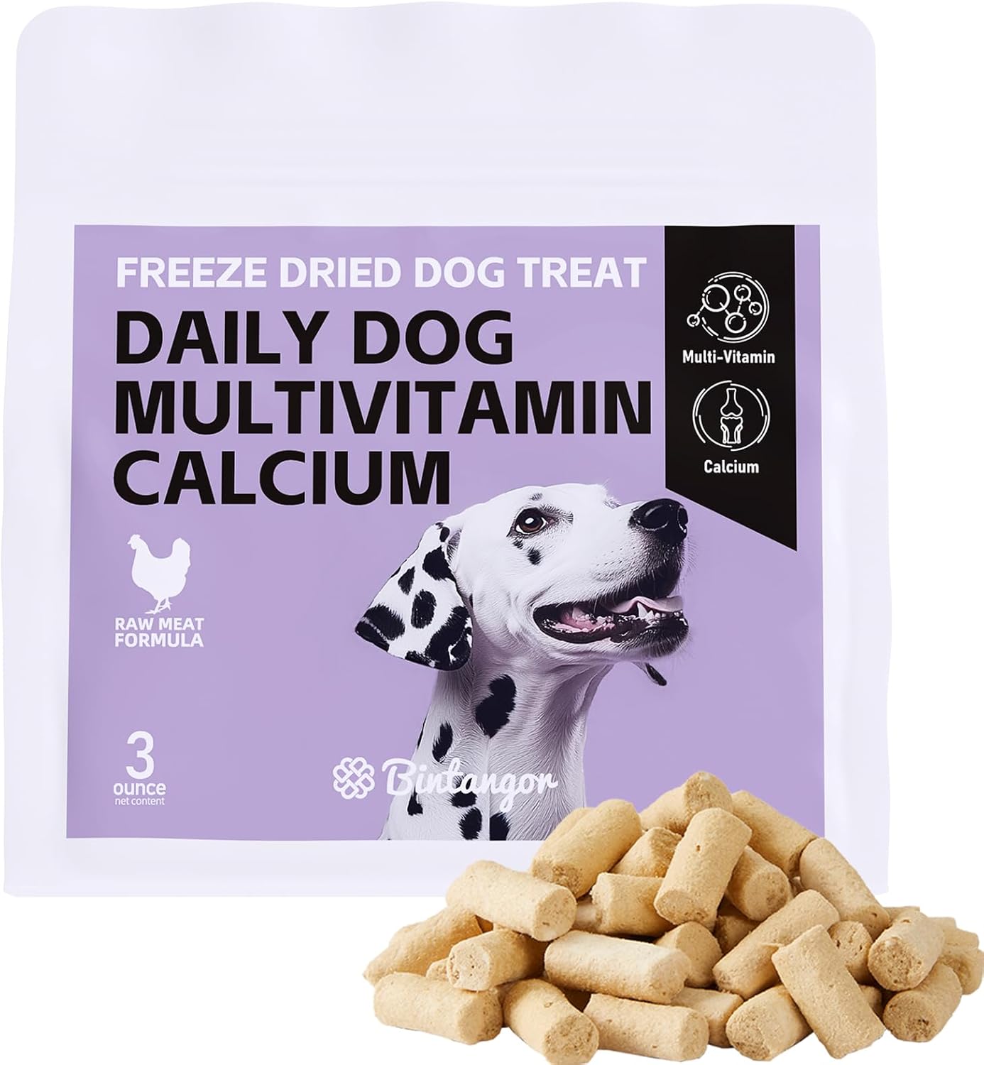 Bintangor Freeze Dried Chicken(3oz) Dog multivitamin & Calcium