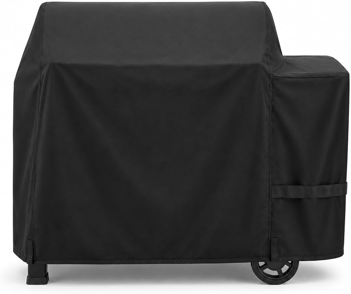 Grill Cover for Weber Searwood XL 600 Wood Pellet Grill | 600D Heavy Duty Waterproof Pellet Smoker Cover with Handles and Adjustable Straps, Replacement for 3400146 Outdoor BBQ Cover