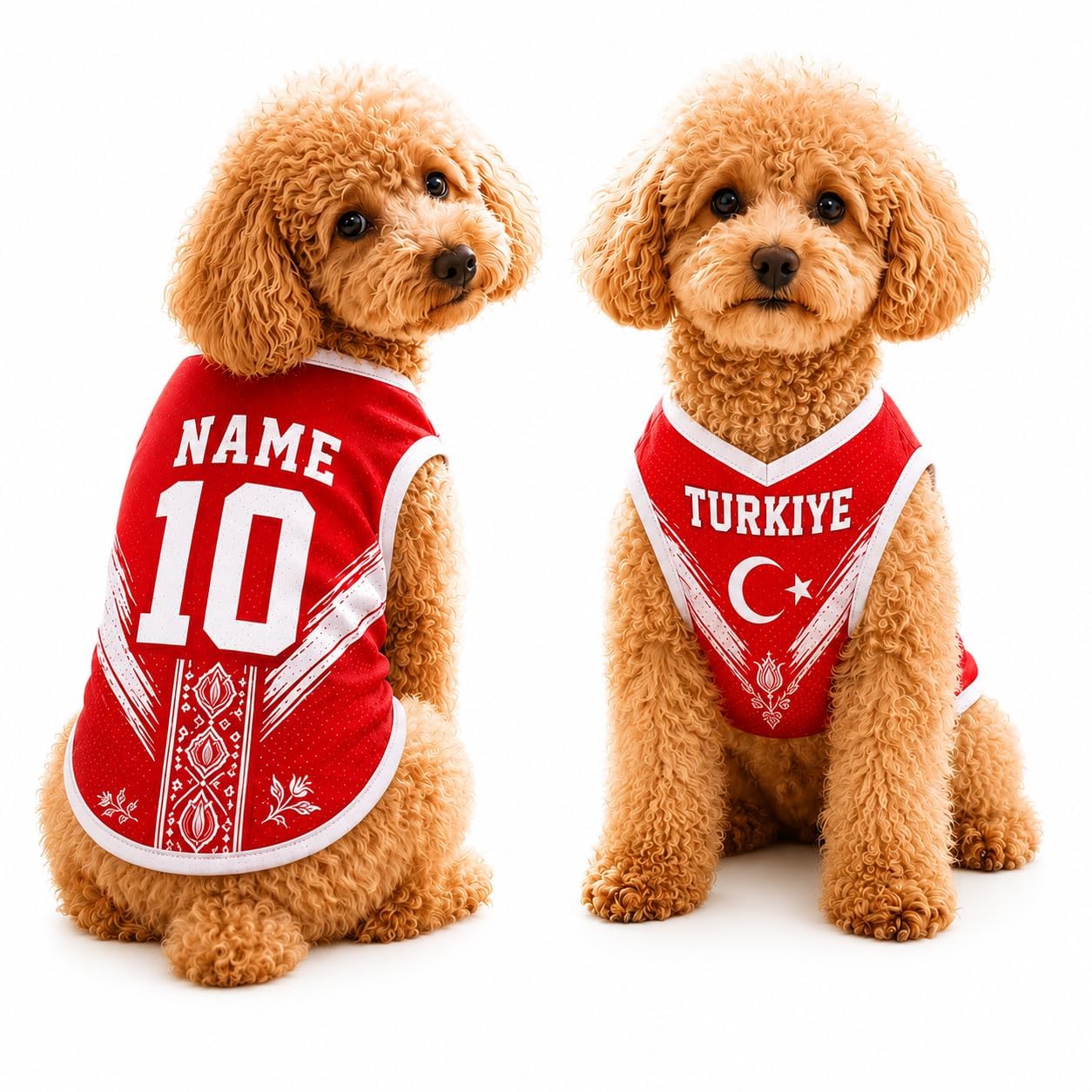 Custom Dog Football Jersey with Name Number Logo, Personalised 2026 Pet Jersey, Breathable Quick Dry T-Shirt for Small Medium Large Dogs, Gift for Fans
