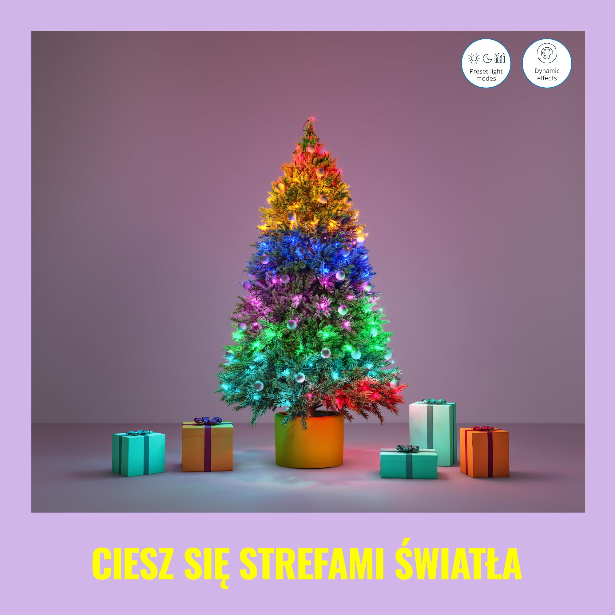 WiZ RGBIC Smart LED Fairy Light z synchronizacją muzyki - Wróżka ze 160 diodami LED, 16 milionów kolorów, łączy się z siecią WLAN, sterowana głosem/aplikacją, współpracuje z Google Home, Alexa