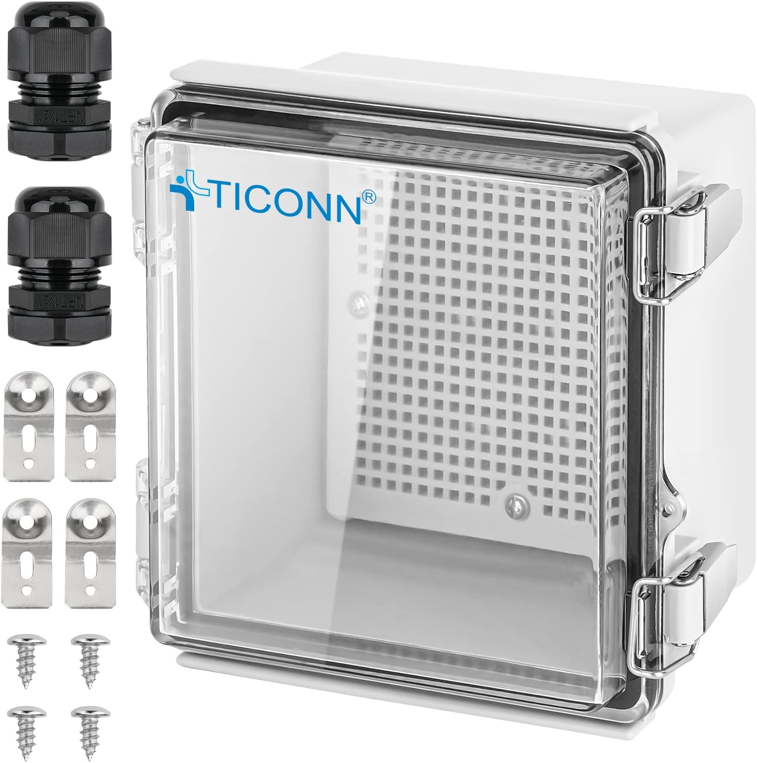 TICONN Waterproof Junction Box, 5.9"x5.9"x3.5" Transparent Cover
