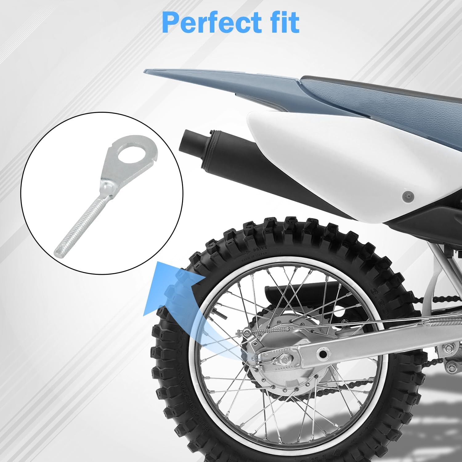 Chain Adjuster Tensioner for Motorcycle, Metal Chain Axle Adjusters Compatible with Honda XR50R XR70R CT70 CRF50F C70 CRF100F CRF70F CRF80F XR75 XR80 XR100