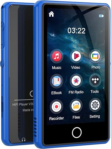 Reproductor MP3 de 80 GB con Bluetooth, formato de video completo de 3 pulgadas, reproductor de MP3 portátil para niños, reproductor de música MP4