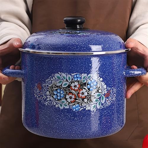 Miniatura 2 de tg Stock Pot Olla de harina de trigo Olla de esmalte de almacenamiento de esmalte Olla de estofado aumentada multifuncional a prueba de humedad Olla