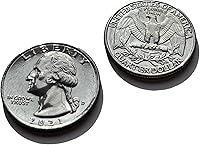Vista 6 de Ted's Sterling Magic Monedas de cuarto de doble cara genuinas de Estados Unidos con instrucciones para trucos de magia (1 moneda, doble cabeza)