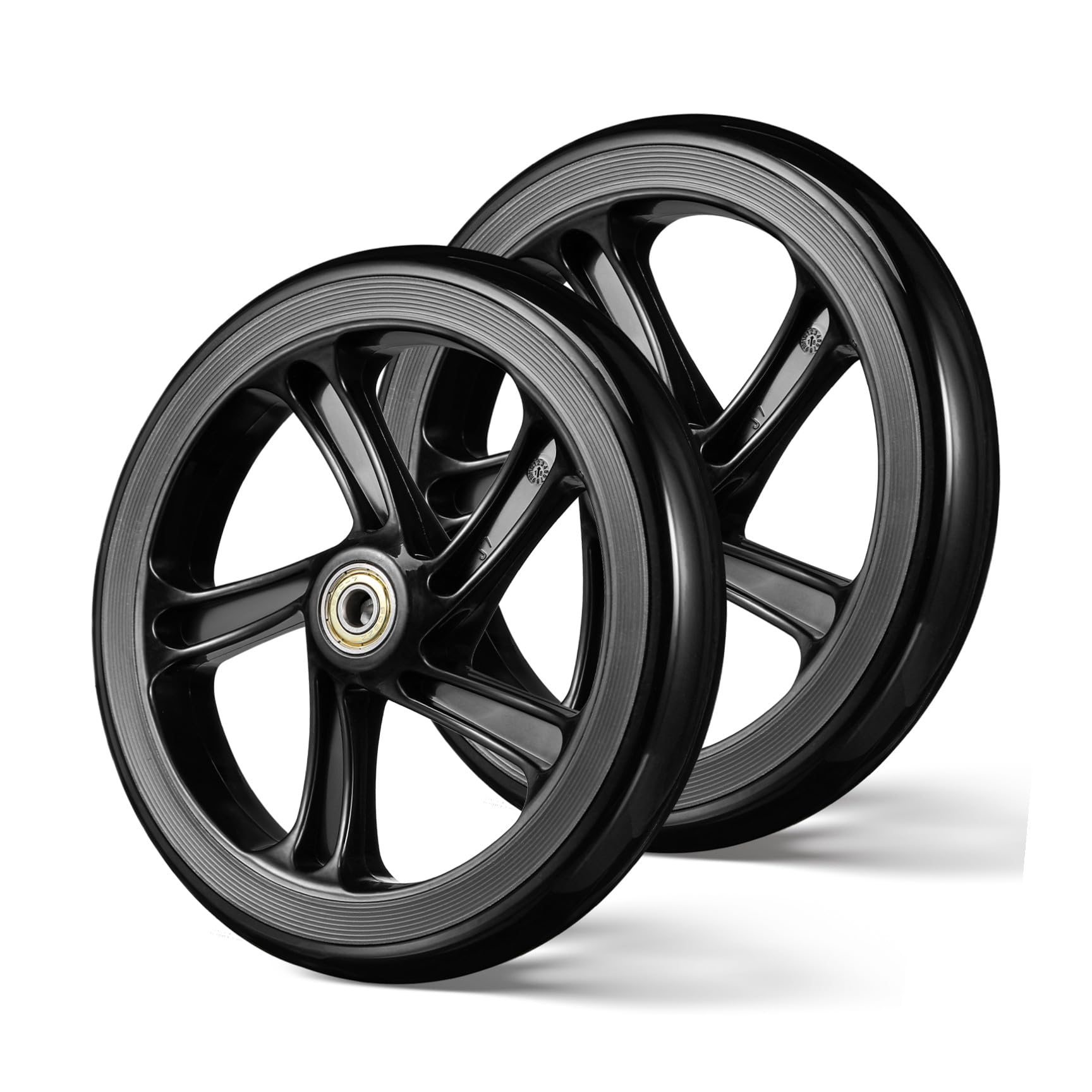 Ruote in Poliuretano per Scooter 175mm, Set 2 Pezzi, Ruote di Ricambio per Monopattino Acrobatico, Sedia a Rotelle e Veicoli Elettrici, Resistenti All’usura e Facili da Installare