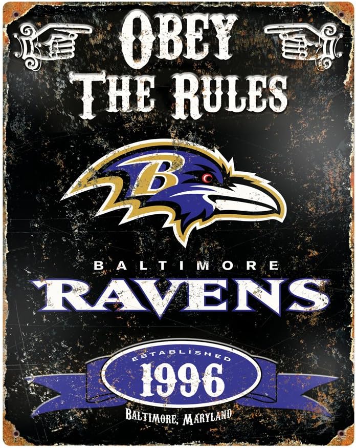 Party AnimalNFL Embossed Metal Vintage Pub Signs