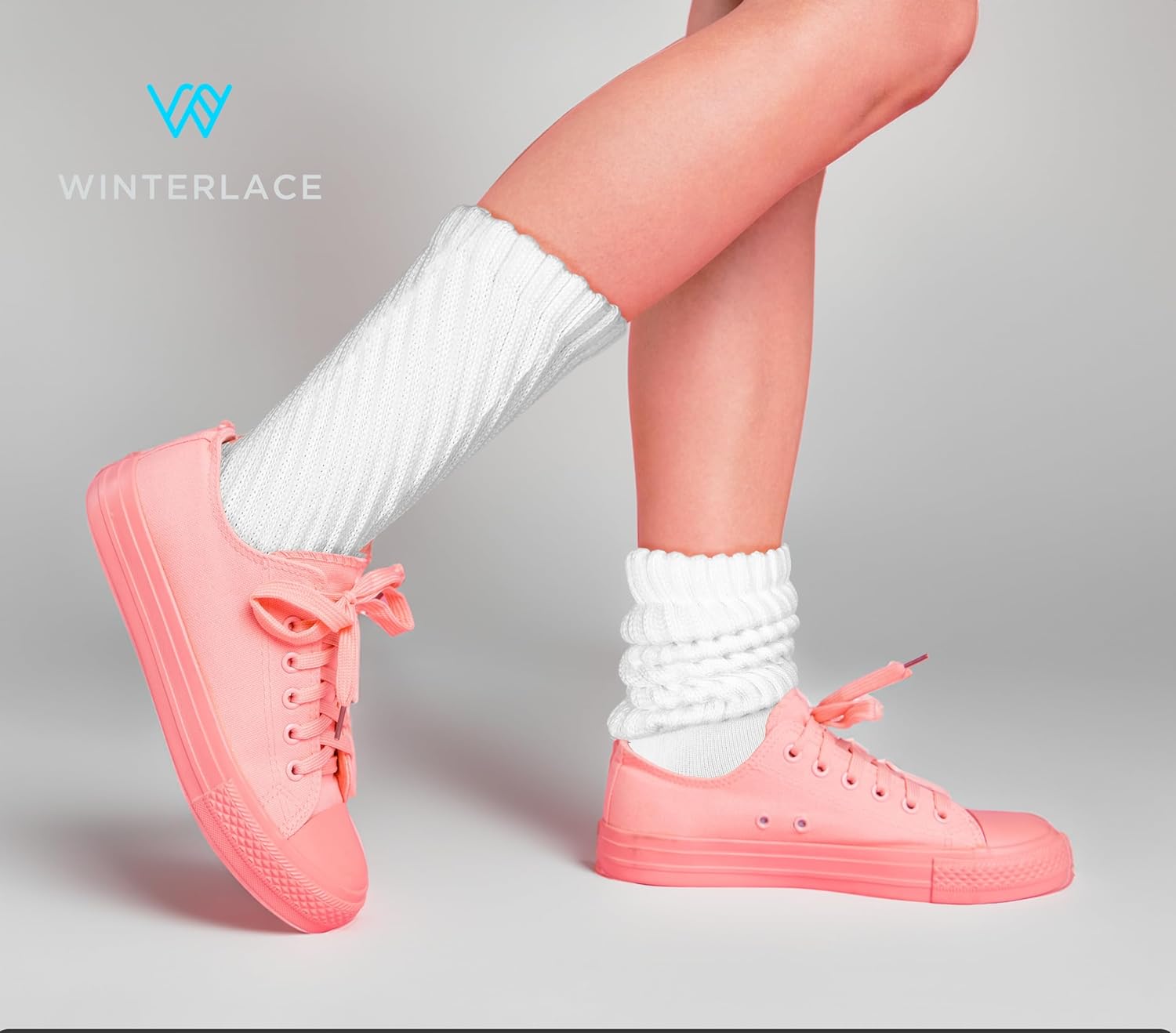 6 Pair Cotton Crew Slouch Socks Womens Scrunch Ribbed Soft Retro Boot Calf Sock - Image 7