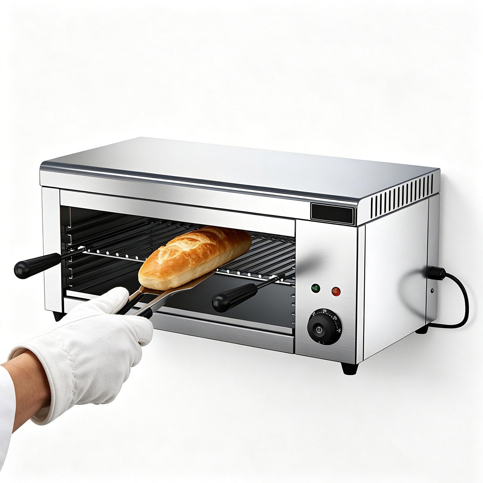 YXYLJOZ Salamander Broiler Countertop Grill, 2000W Electric Cheese Melters Cheesemelter Broiler, Wall-mounted Cheese Broiler BBQ Counter for Restaurant Kitchen 50-300 ° C