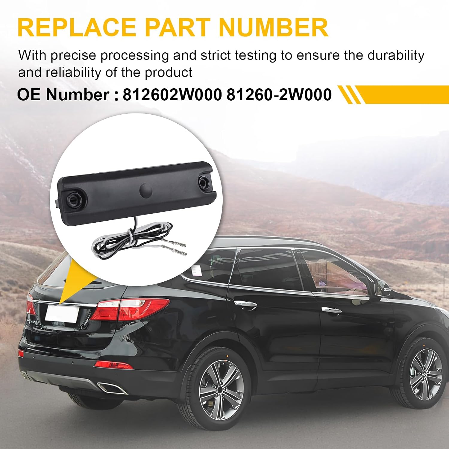 81260-2W000 Tailgate Release Switch Compatible with 2013-2019 Hyundai Santa Fe 2013-2016 Hyundai Santa Fe Sport 2019 Santa Fe XL Replace 812602W000