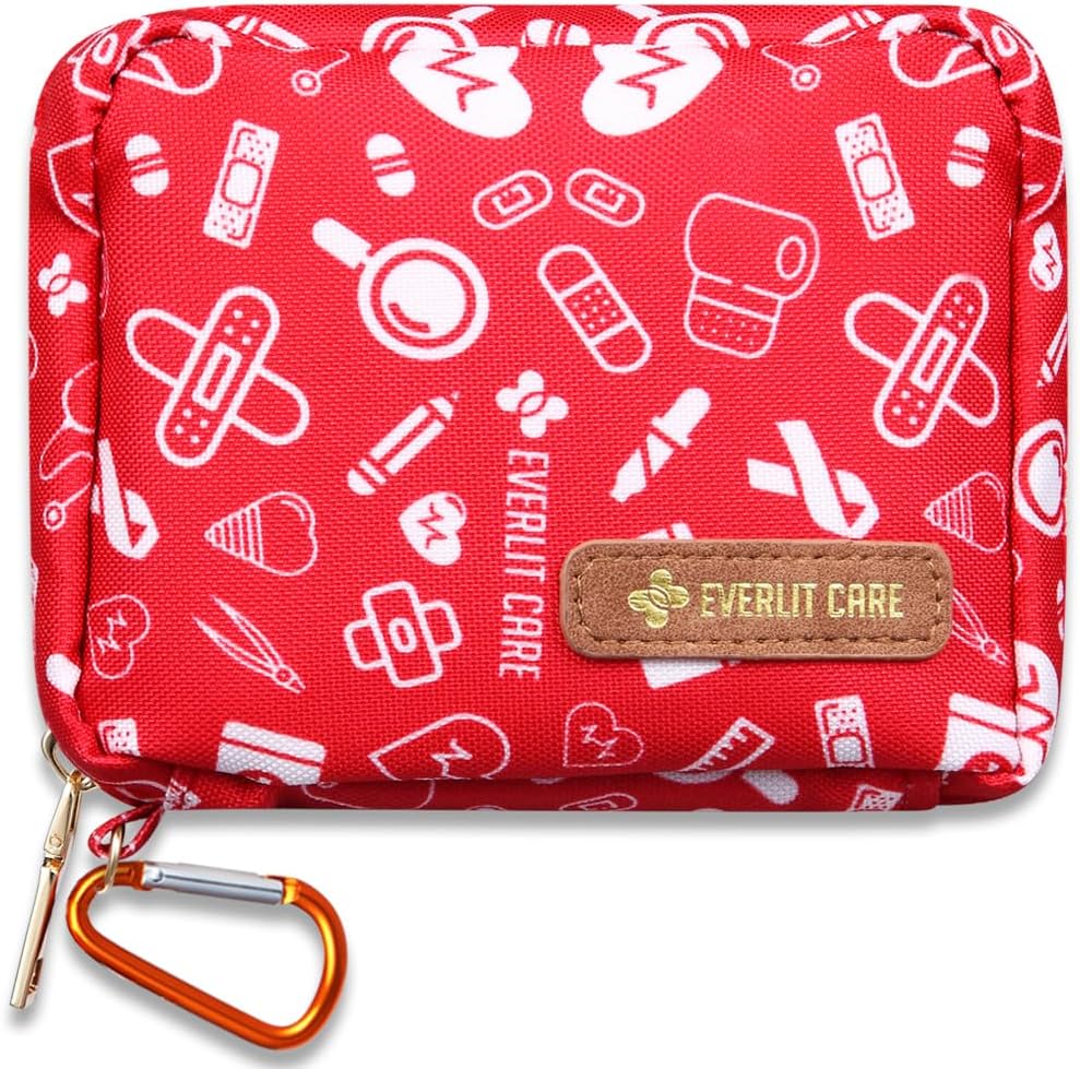 - EVERLIT Mini Rescue Pack | 105 Medical Essentials Organized in Portable Storage Bag | Pocket Size Kids First Aid Kit with D Ring | Small Family-Friendly Travel Medical Kit (Original)