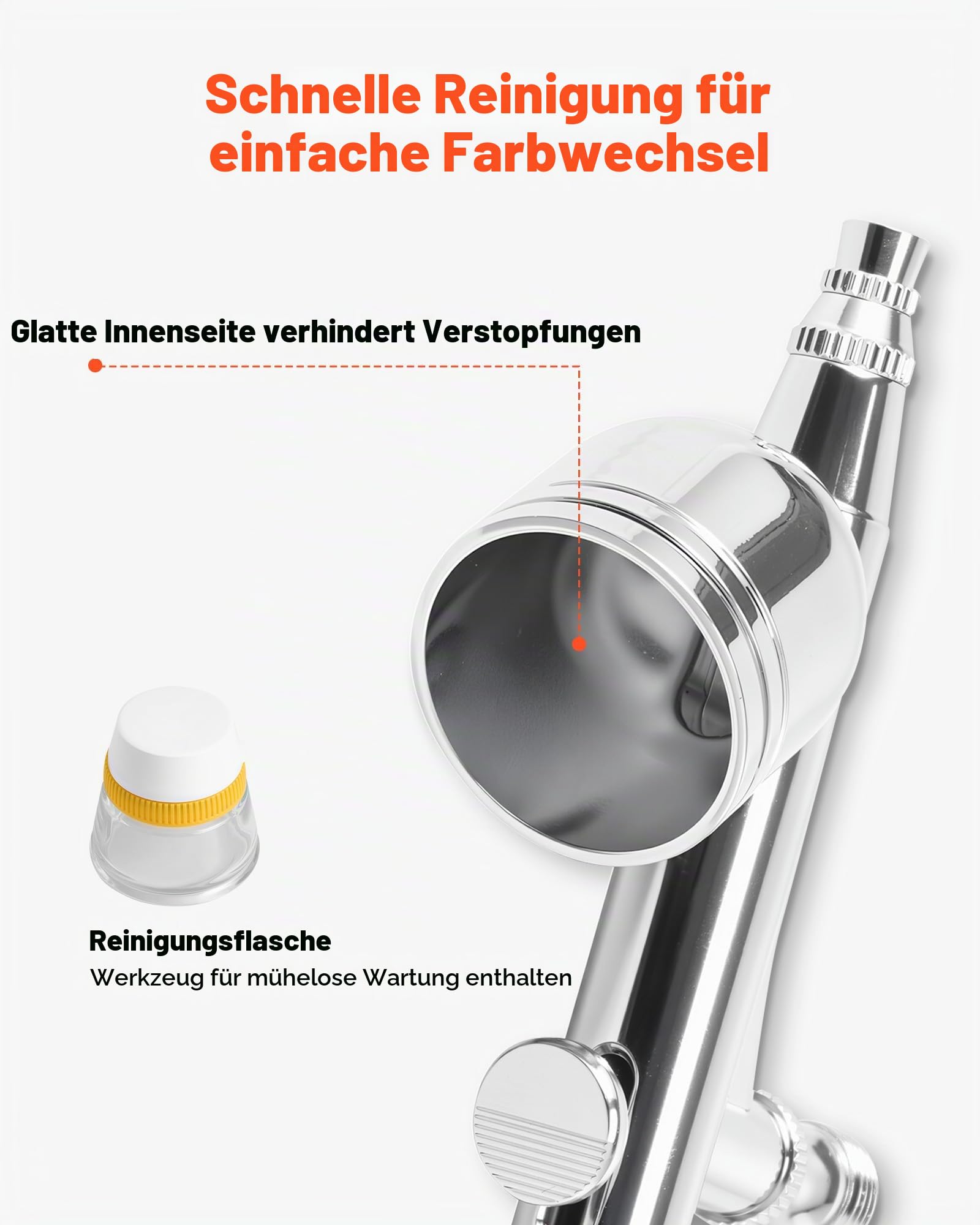 VEVOR Airbrush Set 1/6 PS mit Luftkompressor & Tank, 1 Dual Action Airbrush mit 1 Düse (0,3 mm) & Schlauch & Acrylfarbe)(24) & 2 Ventilatoren, für Kuchendekoration Modellmalerei Nagelkunst