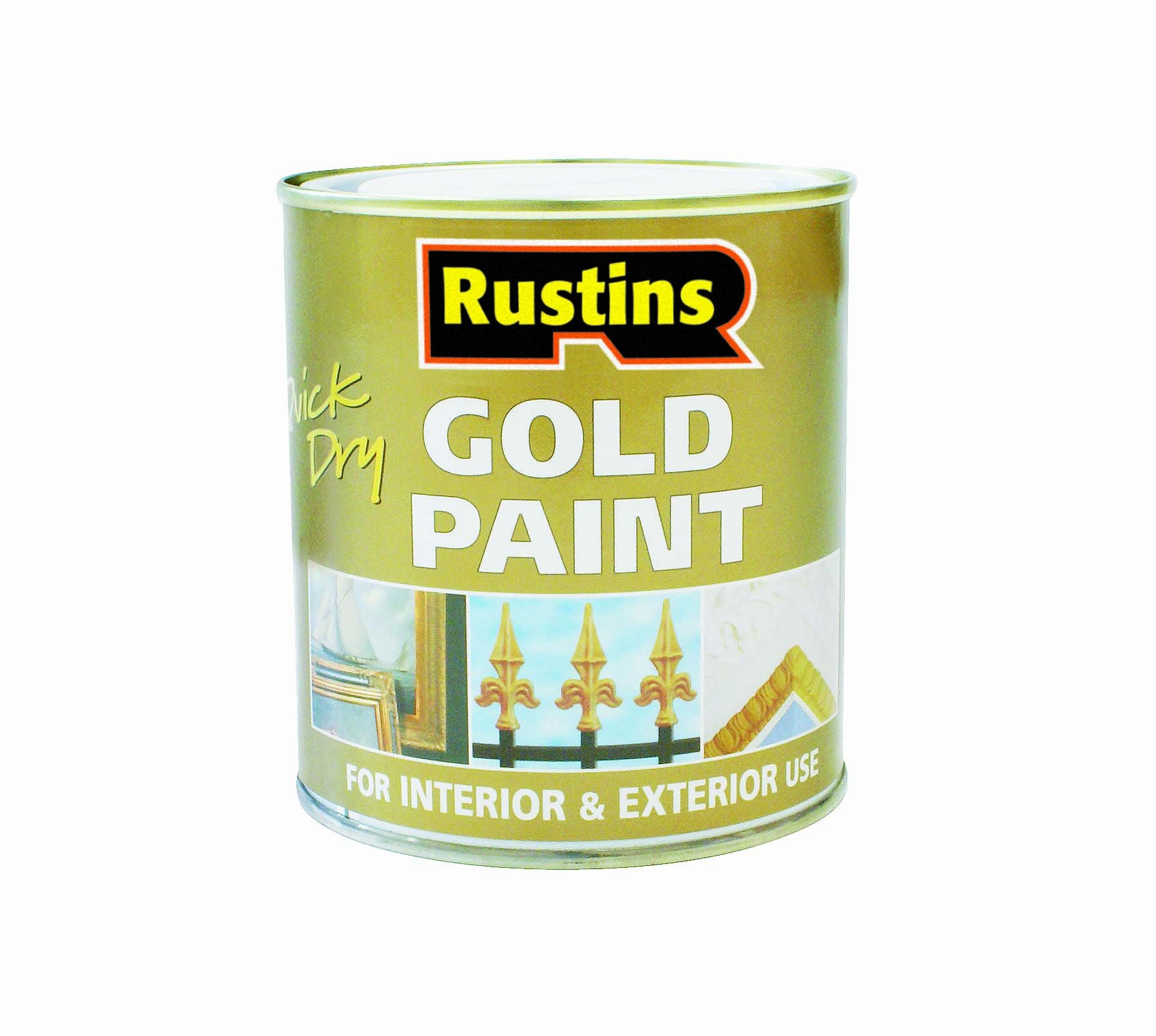 Rustins GOLE125 125ml Quick Dry Gold Paint