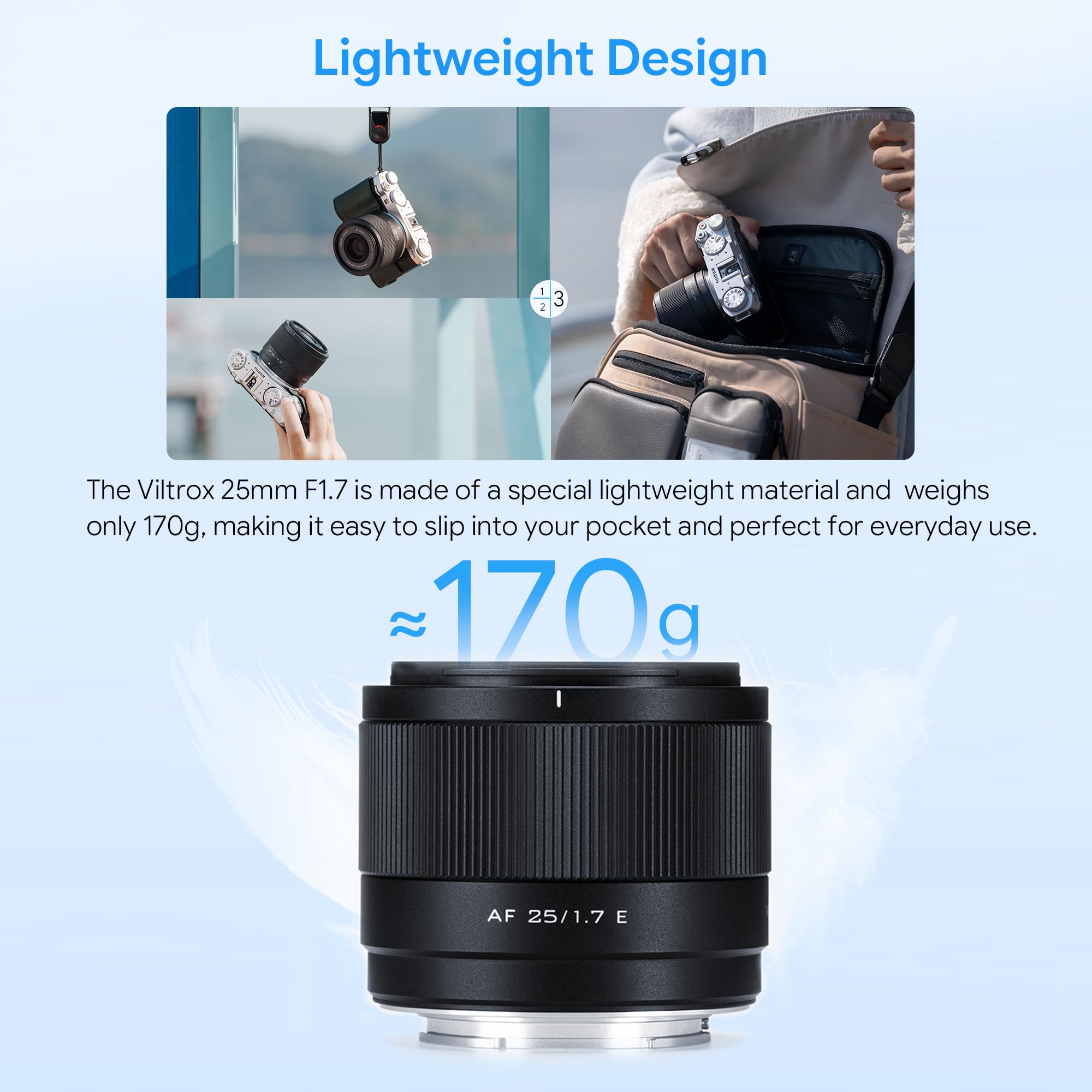 Amazon.com : VILTROX 25mm f1.7 Z, AF 25/1.7 APS-C Auto Focus Lens