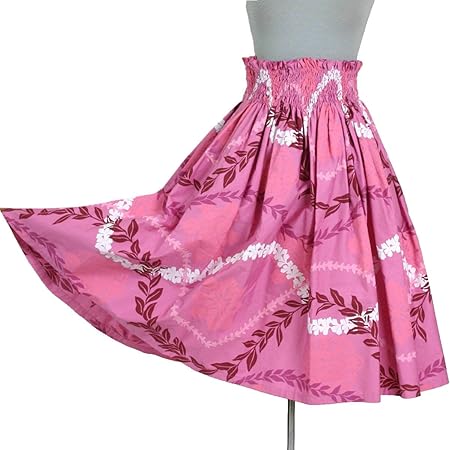Amazon Co Jp フラダンス パウスカート ハワイアン シングル ピンク 綿100 日本製 服 ファッション小物