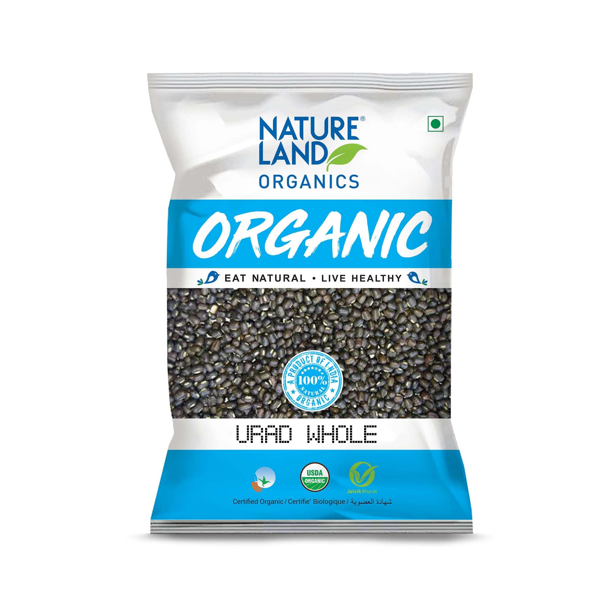 Natureland Organics Urad Whole / Sabut / Urad Kali Daal 500 Gm - Organic Healthy Pulses (B07W4ZS1BT) Amazon Price History, Amazon Price Tracker