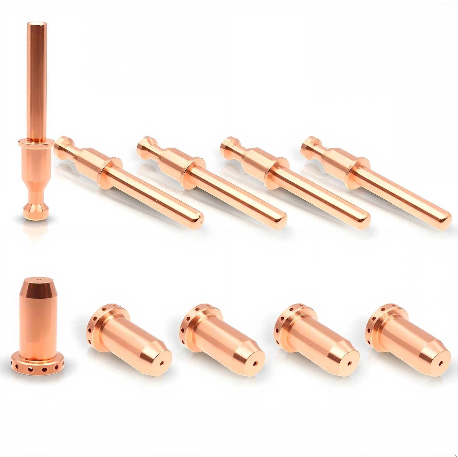 WeldingStop 9-0094 9-0096 SL40 Torch Plasma Electrode Tip fit Thermal Dynamics Cutmaster 42/12+ Plasma Cutter SL40 Plasma Torch Consumables 10pcs