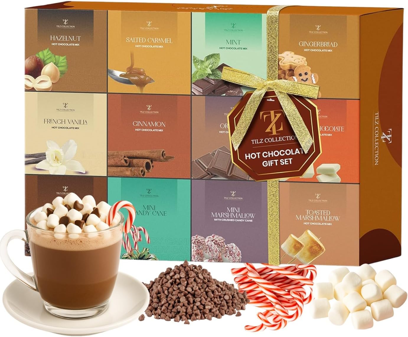 Hot Chocolate Gift Sets - 12 Days, Hot Chocolate Gift |Small Gifts |Hot Chocolate Mix |Gourmet Hot Chocolate Set |Hot Chocolate Gift Sets |Gifts For Women, Kids, Men