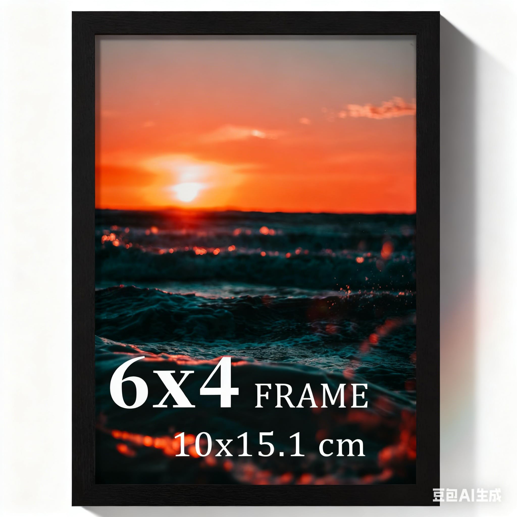 A4 Picture Frame, Wooden Photo Frame, Versatile Black Frame with Safe Perspex Front & Wall Hanging Hooks - For Display, Landscape or Portrait Orientation, Wall-Mount & Desk Stand — view 24