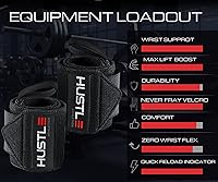 Vista 7 de Hustle Athletics Wrist Wraps for Weightlifting - 18" & 12" Premium Wrist Support Weight Lifting Wraps to Lift Heavier & Train Harder - Heavy Duty