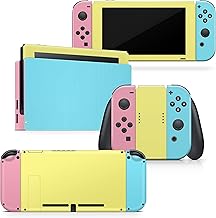Tacky design Solid Classic Pastel Skin Compatible with Nintendo Switch Skin Decal, Colorwave Vinyl 3m styicker Color Blocking Full Cover