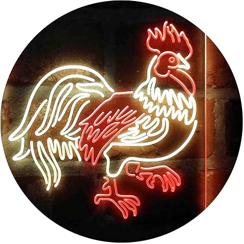Miniatura 9 de ADVPRO Rooster Chicken Lover Kid Room Señal de neón LED de doble color rojo y azul 16 x 24 pulgadas st6s46-i4051-rb