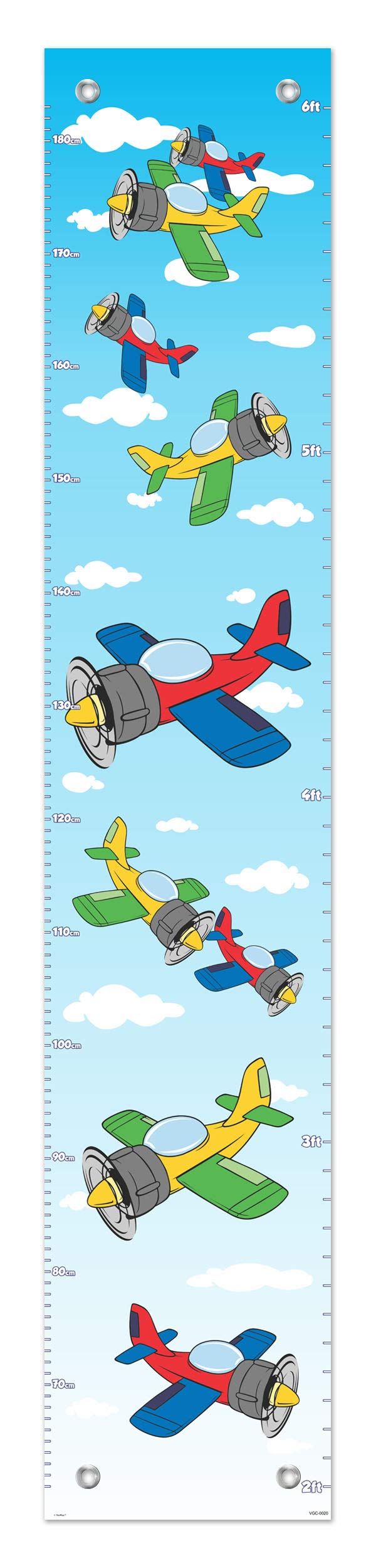 Kid Room Decor Kid Growth Chart Airplane Measurement Chart Propeller Plane Decor Growth Chart