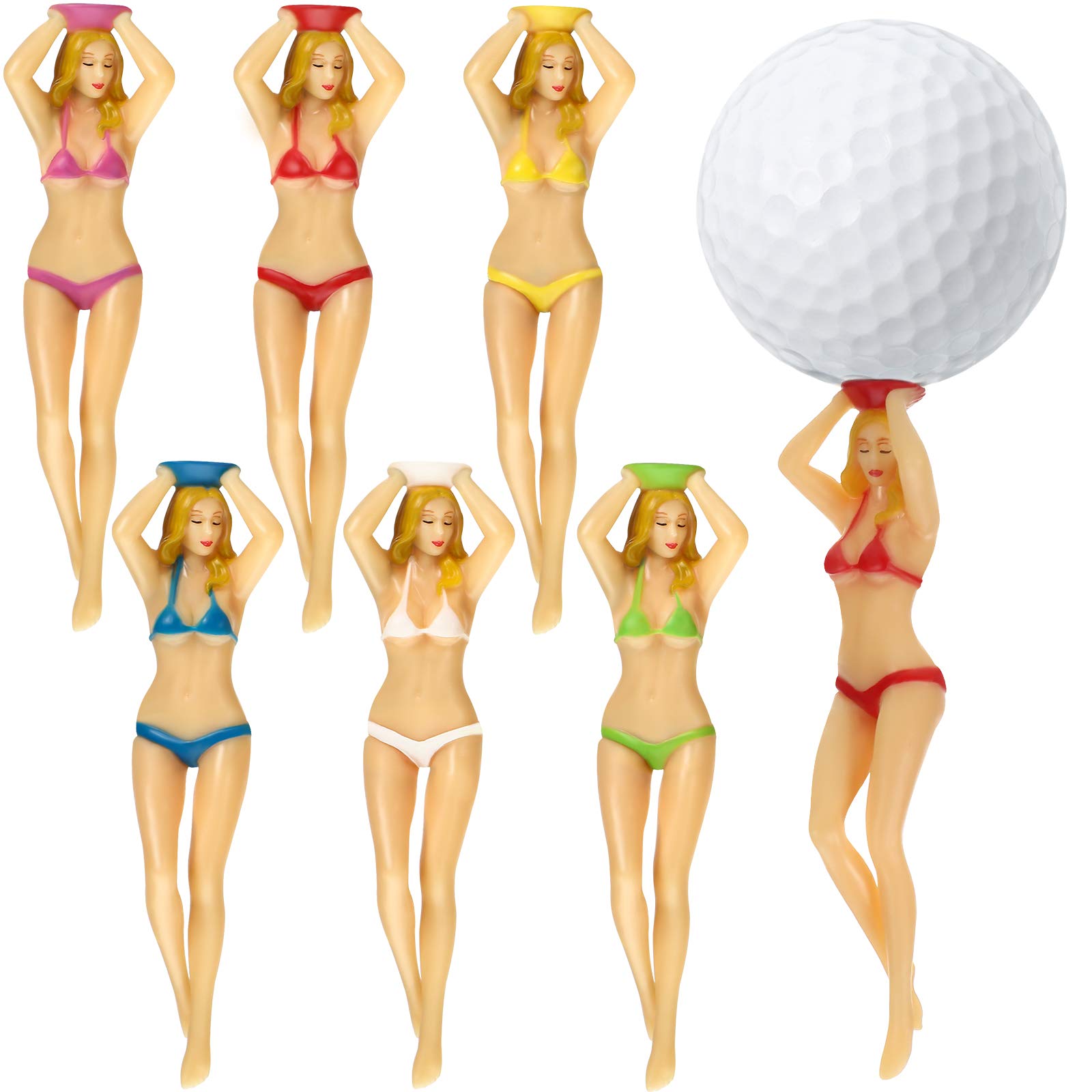 SumindFunny Golf Tees Lady Bikini Girl Golf Tees 76 mm/ 3 Inch Plastic Golf Tees Women Golf Tees for Golf Training Accessories