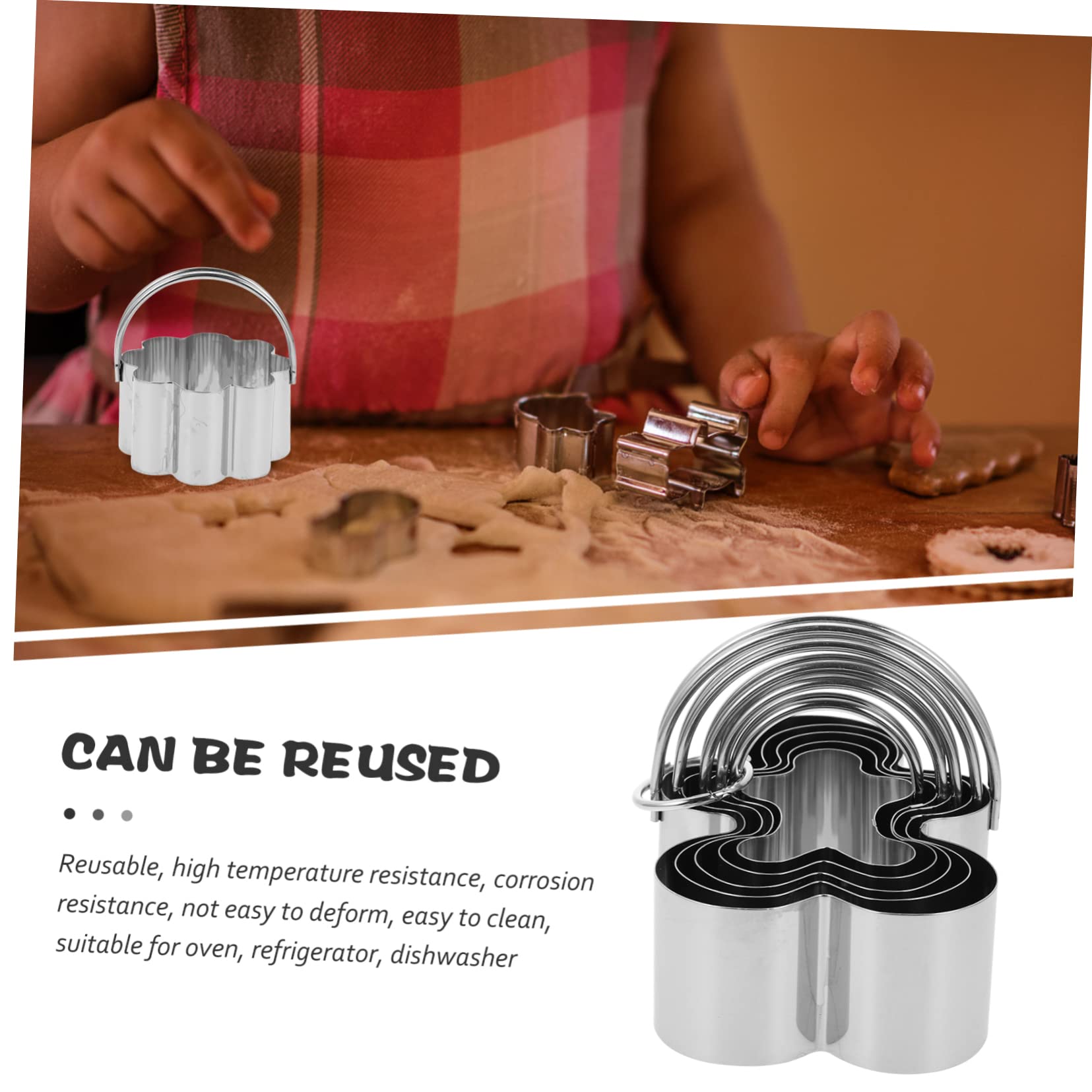 Ciieeo 20 Stk 5-teiliges Set Mousse-Ringe Schokoladenkekse Weihnachtskeks Kekse Schokolade küchenmaschiene kochgeschirr tragbare Keksausstecher Tragbarer Mousse-Ring Rostfreier Stahl