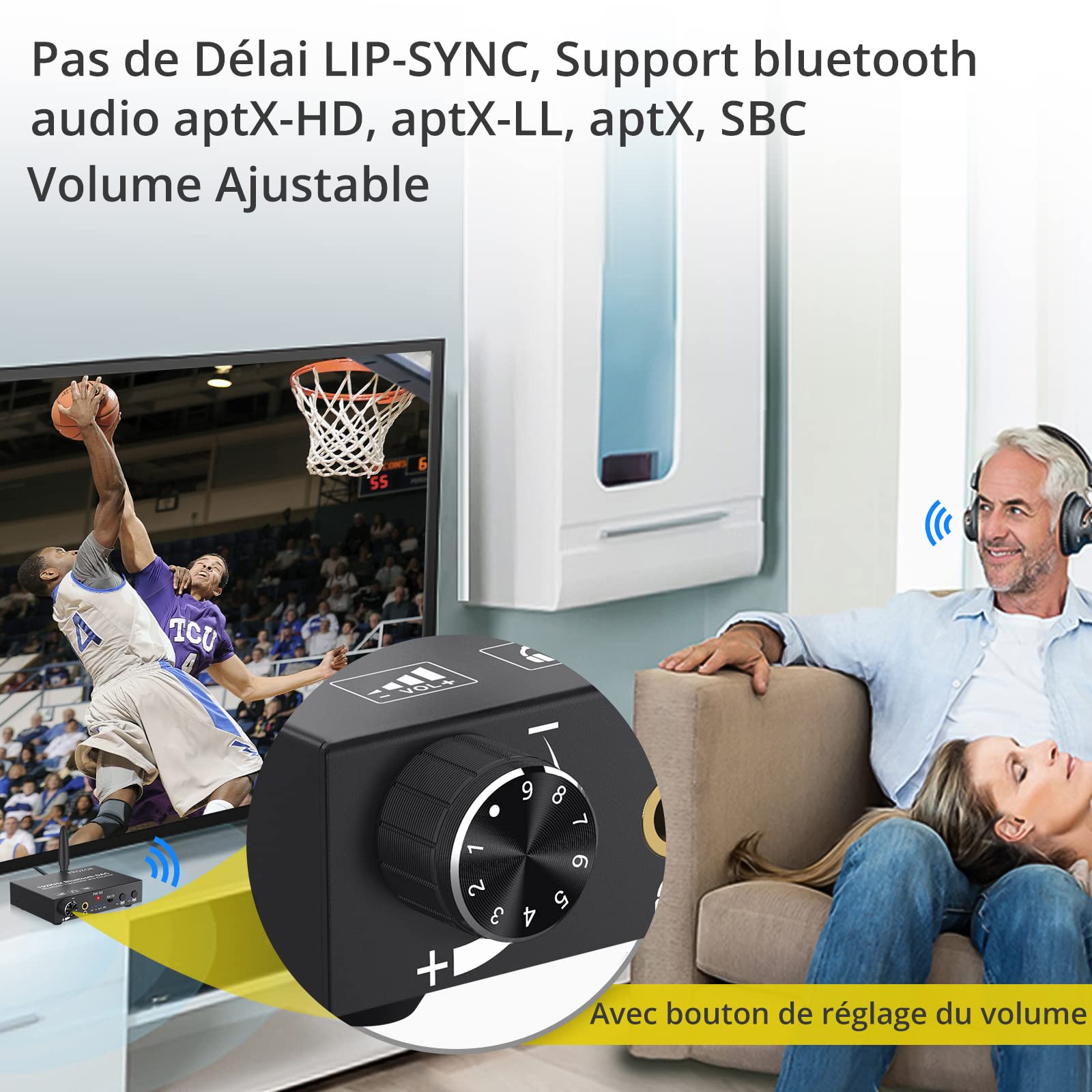 PROZOR 192 KHz DAC Convertisseur Audio Récepteur émetteur Bluetooth 5.0 Adaptateur Audio sans fil aptX HD aptx à faible latence SPDIF Optique coaxial Toslink vers analogique stéréo Audio L/R 3,5 mm