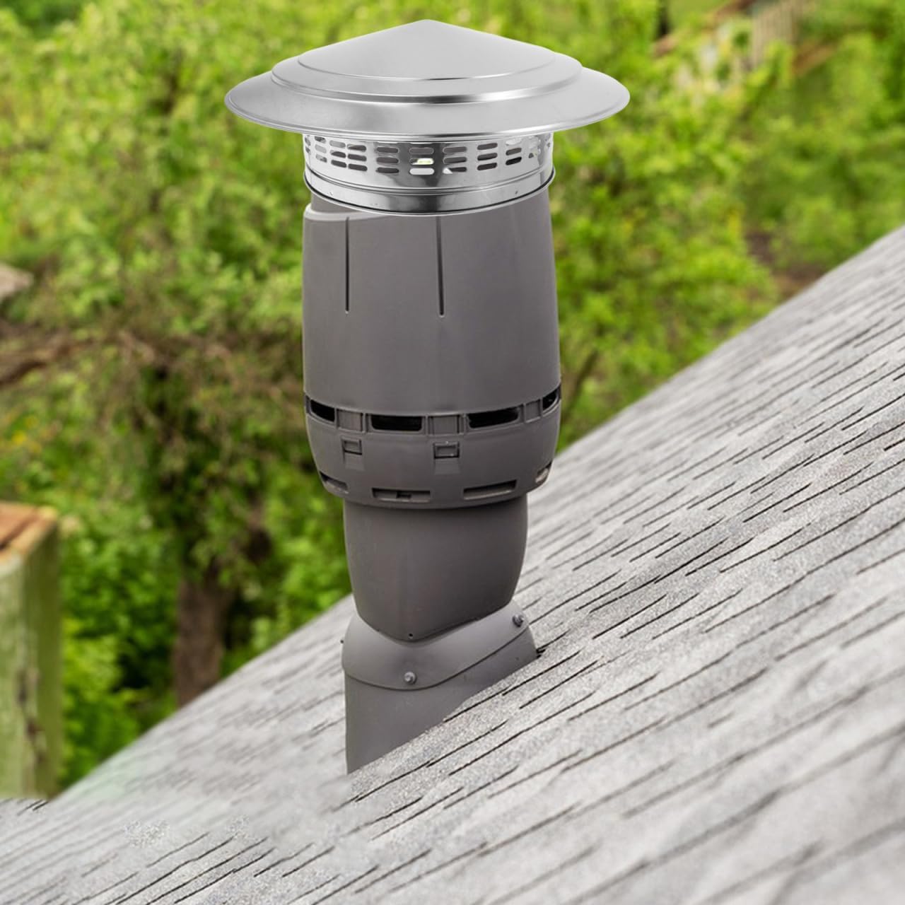 Lurrose Chimney Cap: 304 Stainless Steel Chimney Cover - 15 Inch Round Fireplace Vent Cover for Outdoor Fireplace and Stove