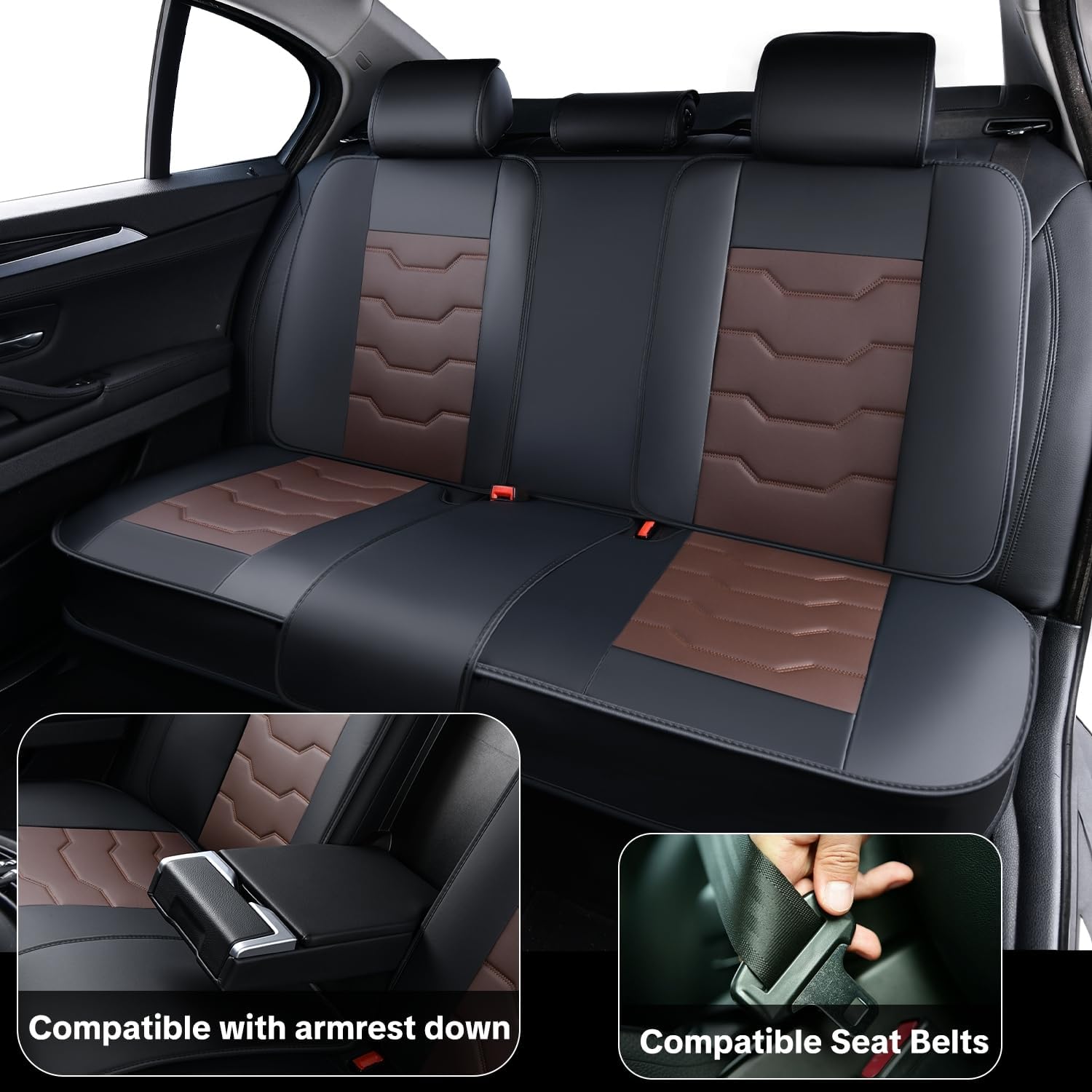 Car Seat Covers for Hyundai Santa Fe 2001-2023 Car Seat Cover, Waterproof PU Leather, 5 Piece Full Set, Wear Resistance, Easy to Clean and Install, Beautify Interior