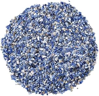 Piedra triturada de cristal natural desmagnetizada en polvo de piedra triturada de amatista blanca para decoración de acuario (color: 19, tamaño: 5-7 mm/100 g)