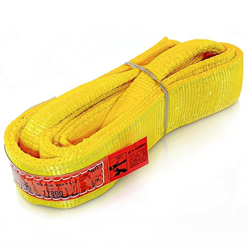 Miniatura 15 de DD Sling (Hecho en EE. UU.). 2 pulgadas de ancho X (longitudes de 4' a 20') en el listado! Eslingas de nylon de 2 capas con ojo torcido, de ojo a