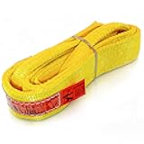 DD Sling 3 Inch x 8 Foot Nylon Lifting Sling – USA Made, 8,900 lb Vertical, 7,200 lb Choker, 17,800 lb Basket – 2-Ply Heavy Duty 900 Webbing, Type 4 Twisted Eye & Eye Rigging Sling