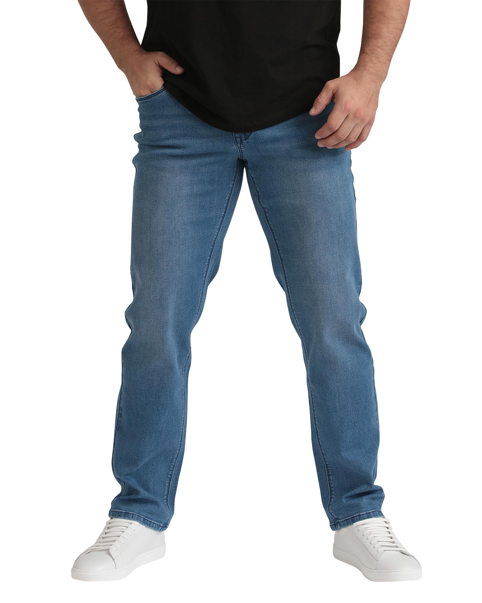 Kenneth Cole REACTION Men's Jeans Athletic Fit - Jeans for Men Stretch Fit - Blue Jeans Men (Livingston, 38x30)