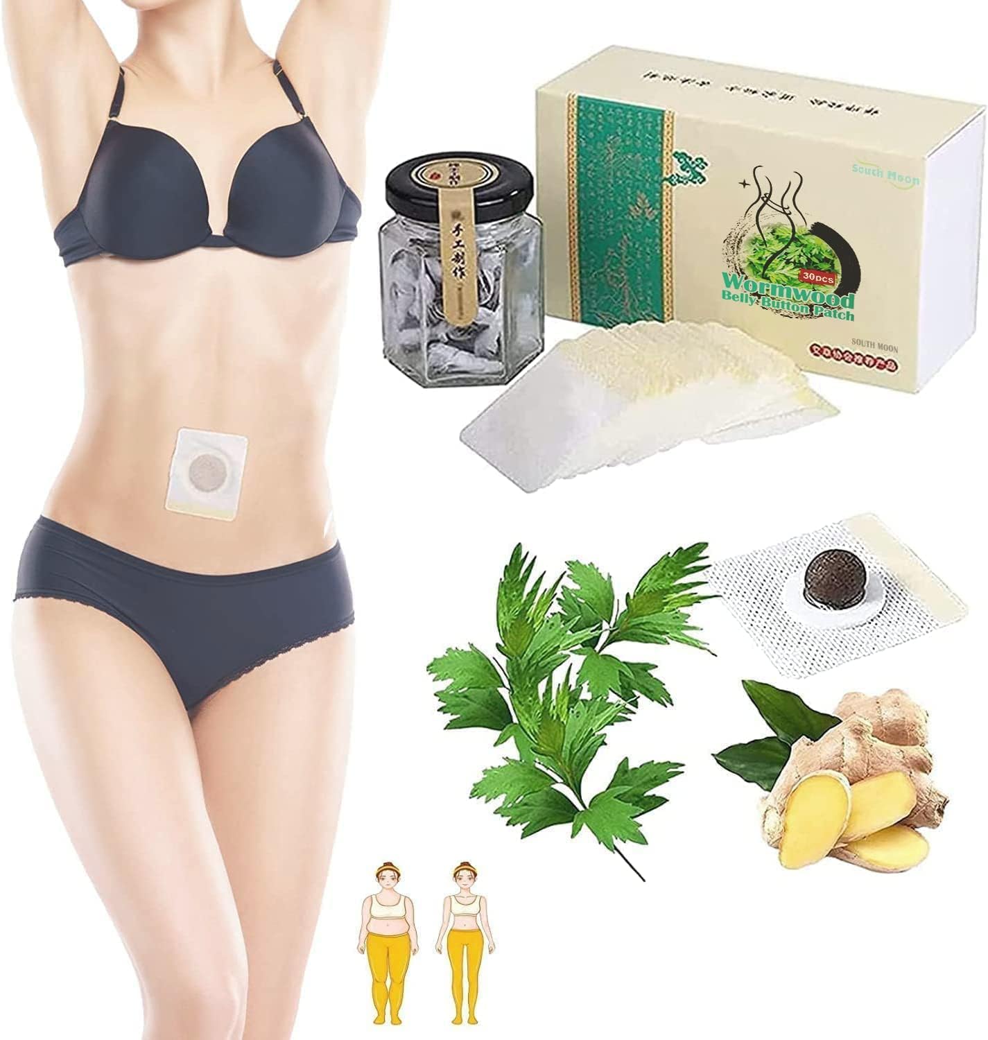 Parches para Bajar De Peso Rapido,60 PCS Parche para el Ombligo para Bajar De Peso, para Bajar De Peso Rapido y Seguro,Stress Relief, Better Sleep