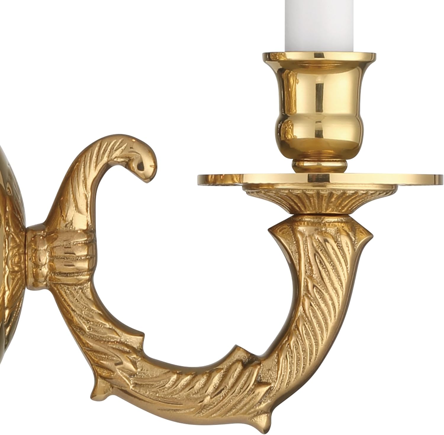 Crystorama 1 Light Polished Brass Cast Sconce