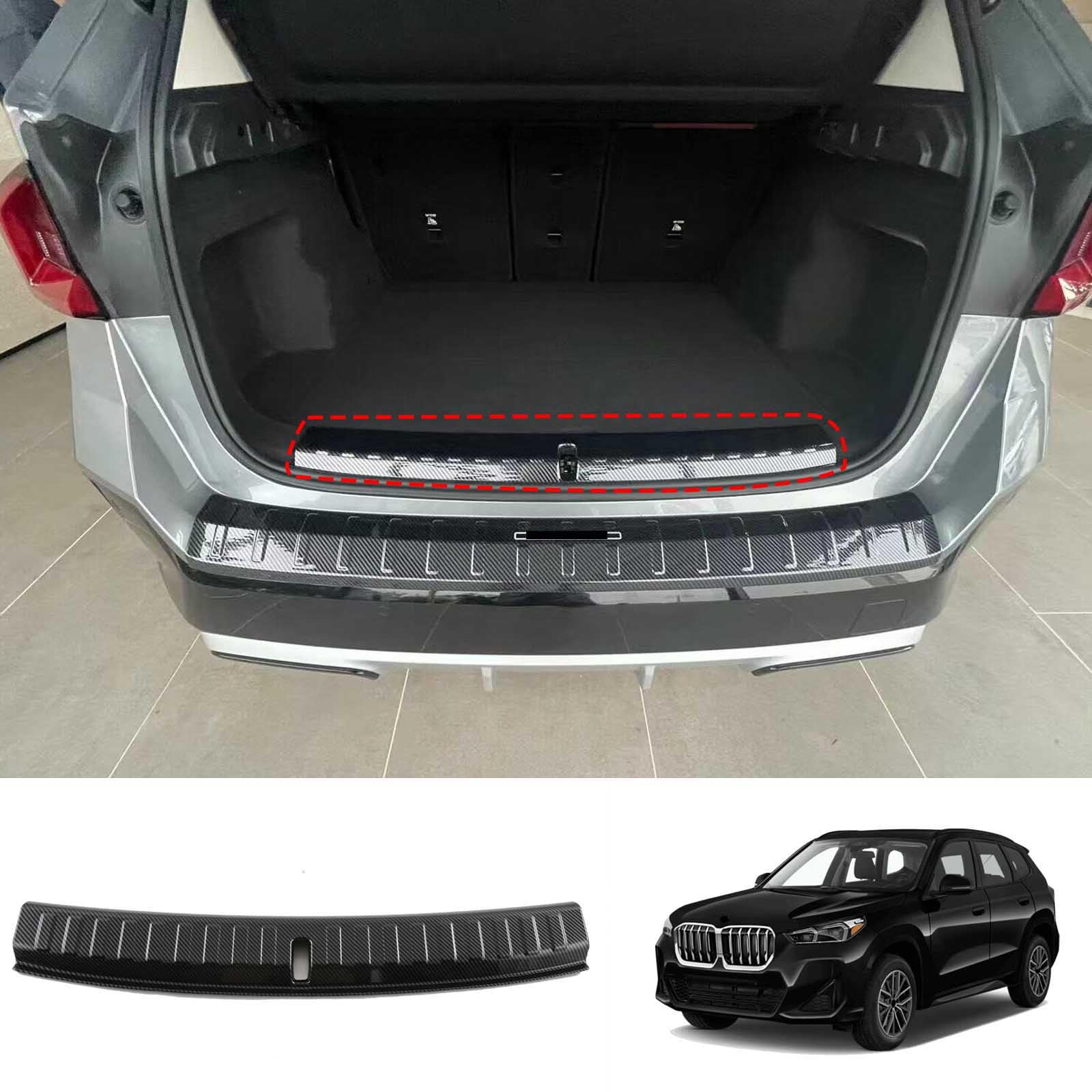 Amazon | Luyhok 車のドア ABS リアバンパープロテクター BMW X1 2023 