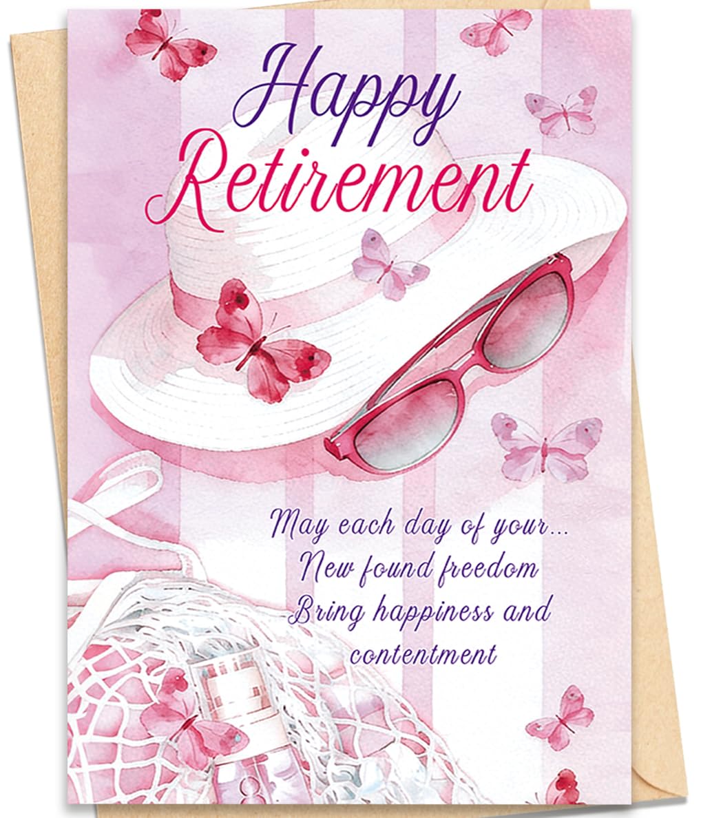 haskerty Beautiful Retirement Card for Women Female, Funny Retirement Cards for Her, Retirement Gifts for Coworker, Farewell Card for Coworkers