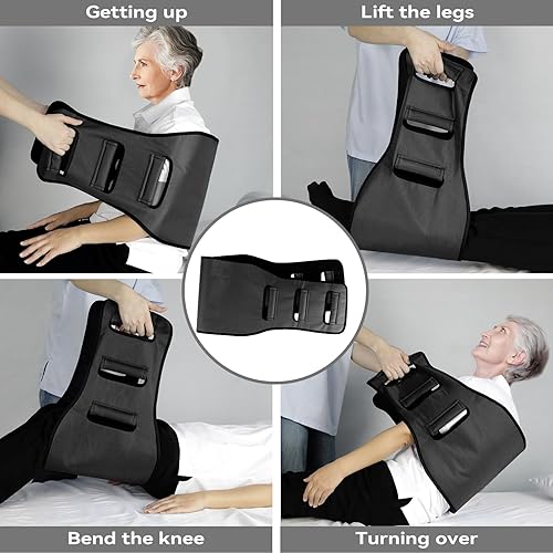 Miniatura 6 de Eslinga de transferencia, cinturón de marcha acolchado para personas mayores, pacientes de alta resistencia, ayuda de elevación, ayuda a la