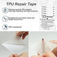 Vista 5 de Paquete de 30 parches de colchón de aire de TPU, kit de reparación de parches de piscina para decoraciones inflables, casa de rebote, piscinas sobre