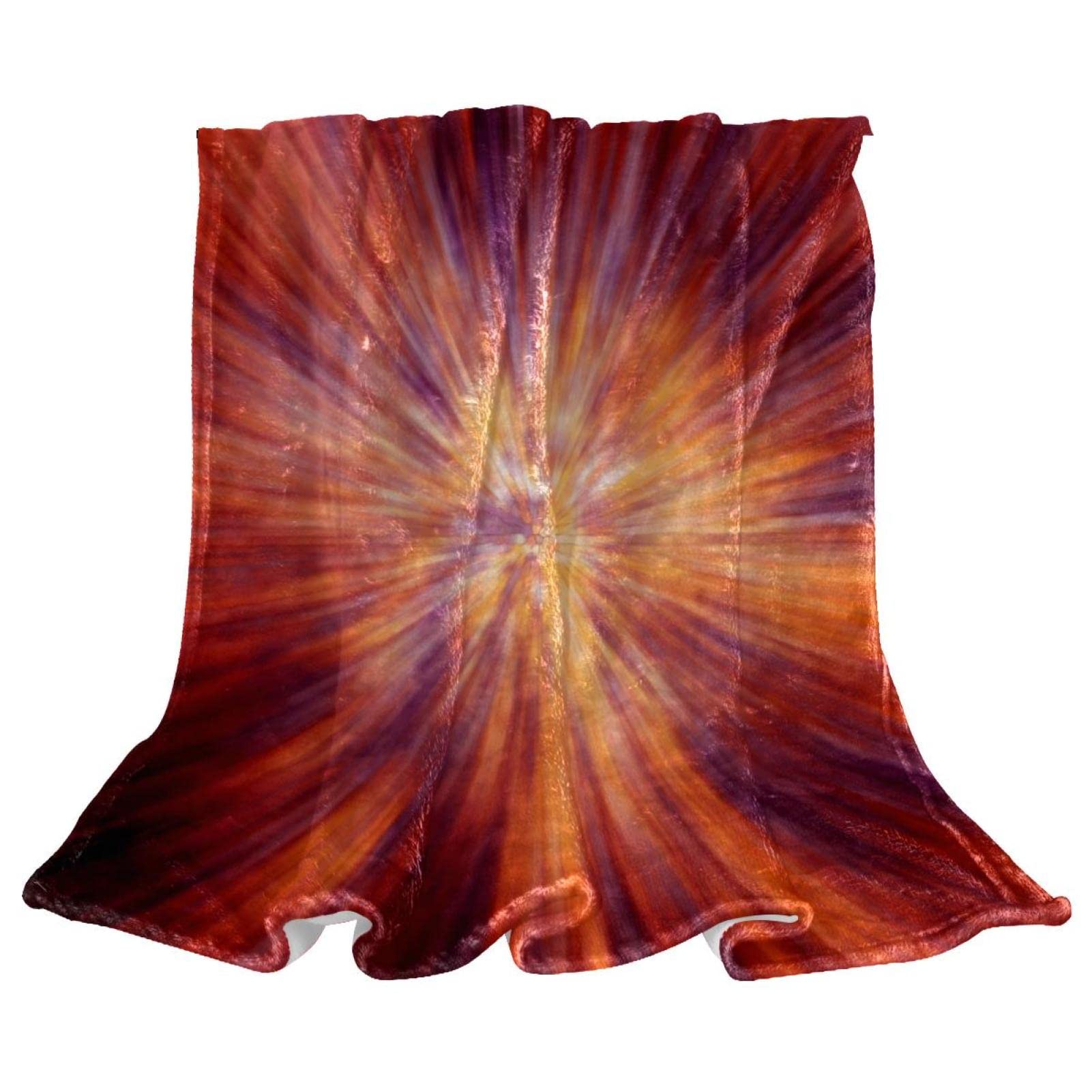 Couverture de lit moelleuse et thermo-régulatrice au design abstrait