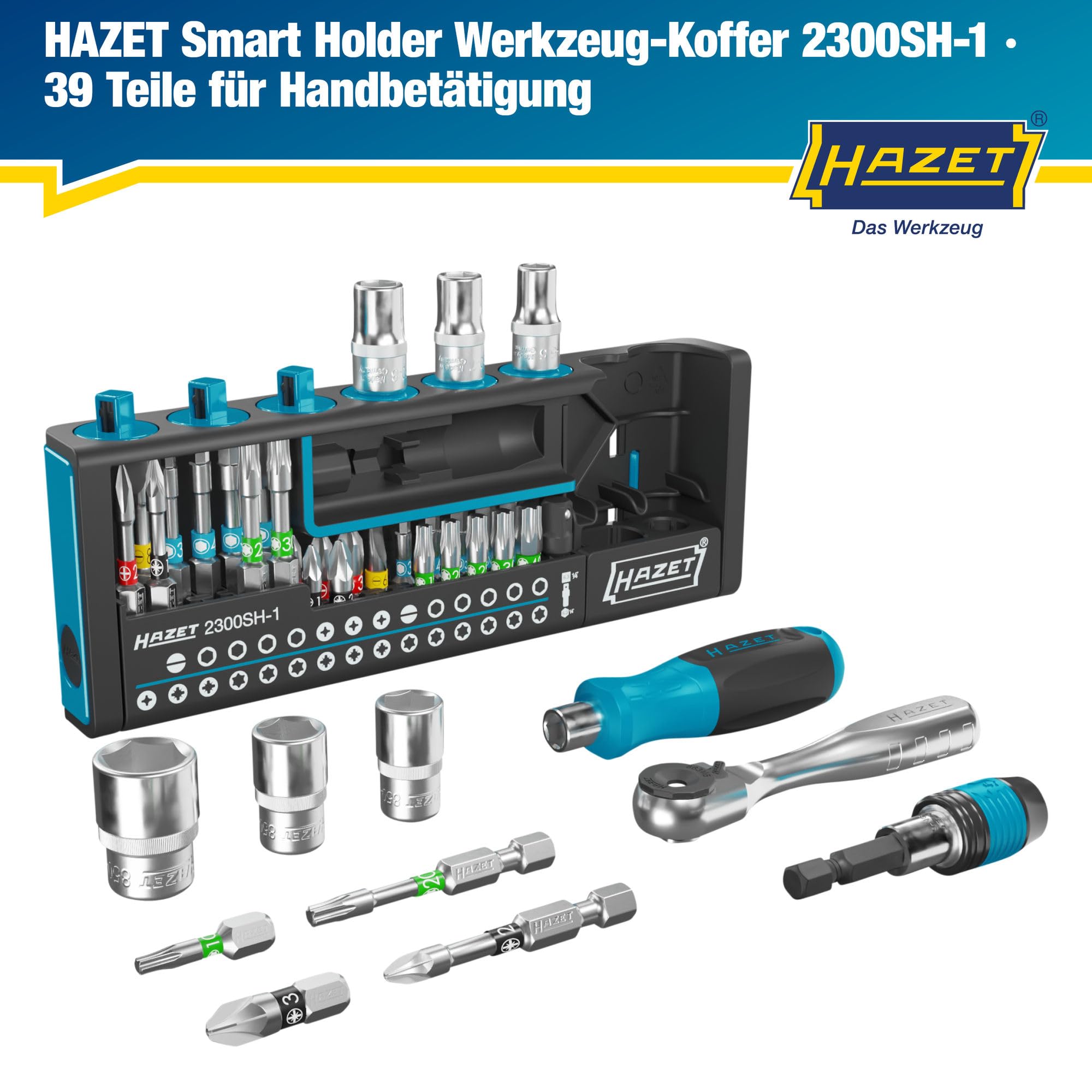 HAZET 2300SH-1 Set Schraubendreher-Einsatz (Bits) manuell (Handbetätigung)