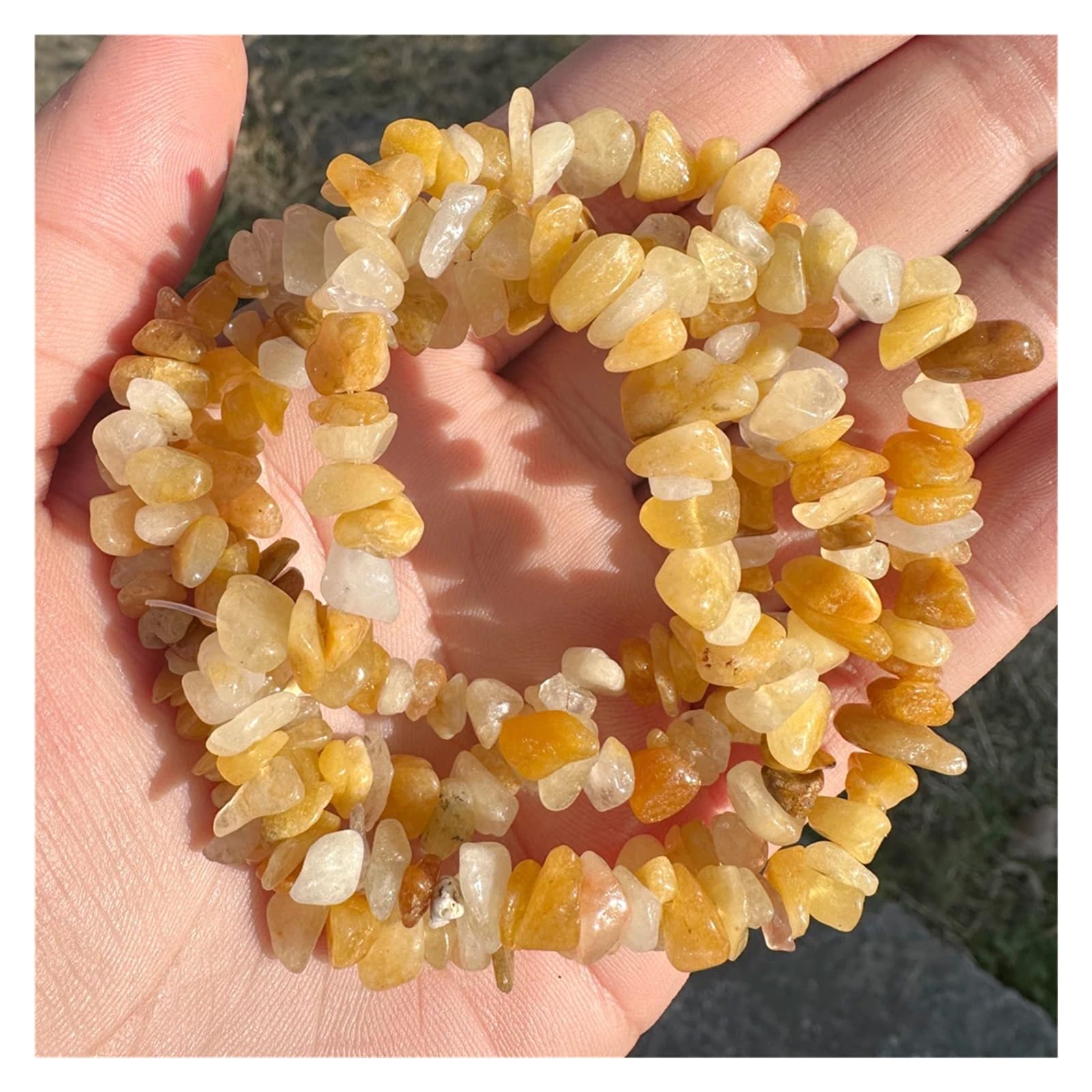 Perles en améthyste et citrine de 80cm pour création de bijoux - 4